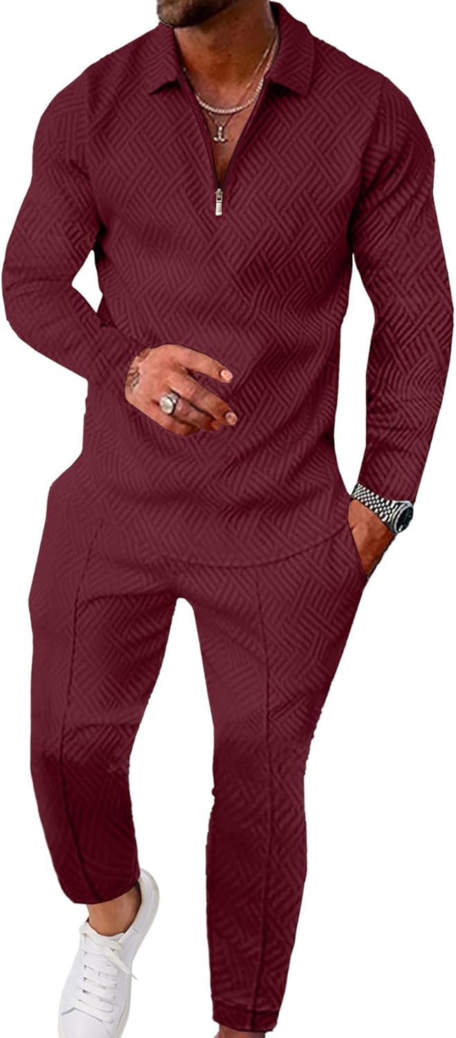 UOUA Mens 2 Piece Set Casual Outfits for Stylish Comfort