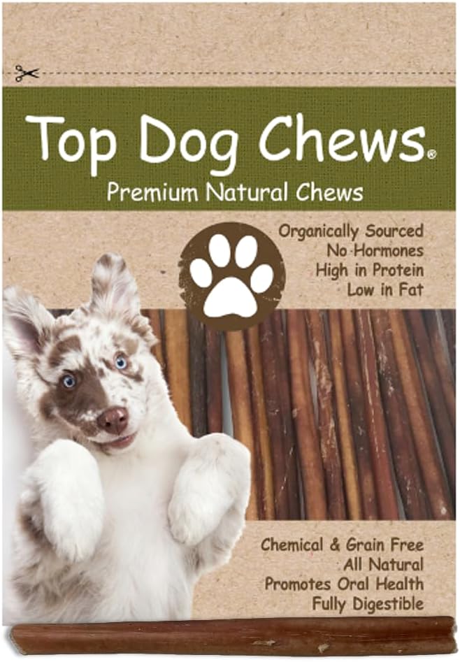 Natural Bully Sticks for Dogs - Long Lasting Chew Treats