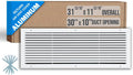 Fits 30x10 Duct Opening Aluminum Return Air Grille - Durable White