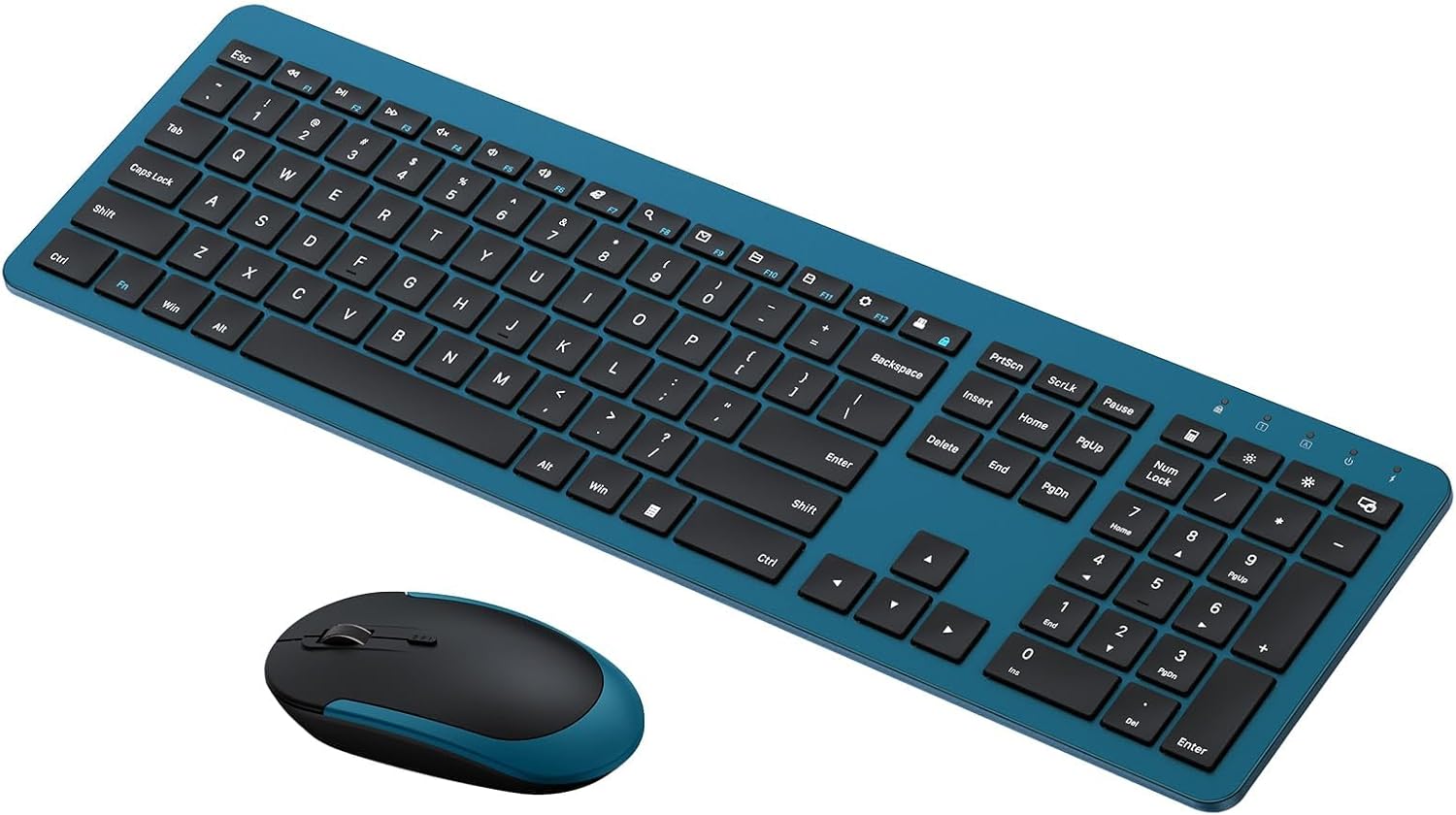 Rechargeable Wireless Keyboard Mouse Combo for Quiet Typing