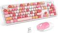Wireless Keyboard and Mouse Combo Full-Size with Number Pad - Colorful