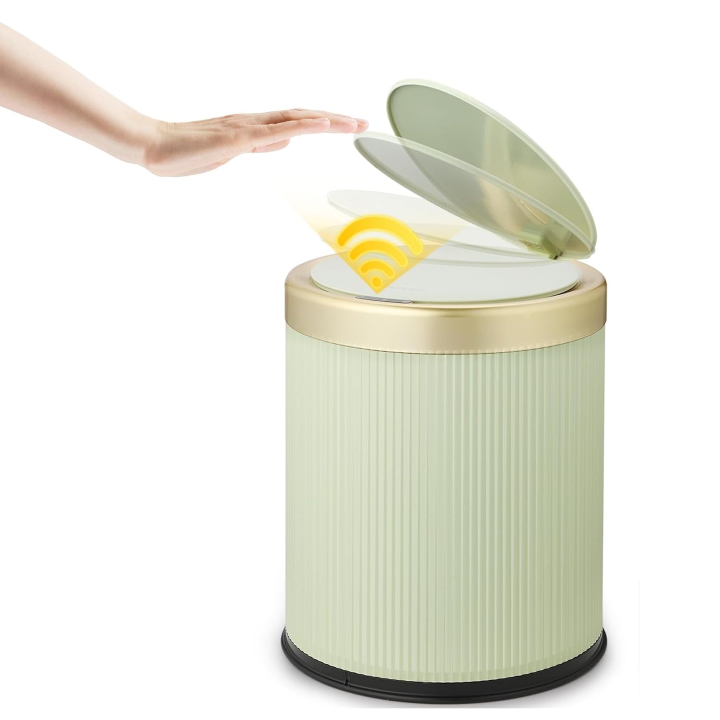 Motion Sensor Bathroom Trash Can Touchless 3.7 Gallon Green