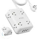 TROND Surge Protector Power Strip with USB C - 12-in-1, 10ft Cord