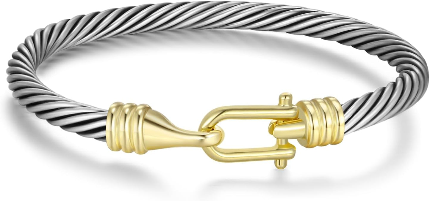 Dazzling Mixed Metal Cuff Bracelet by Mytys
