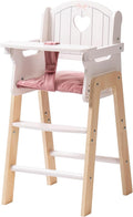 ROBOTIME Pink Wooden High Chair for 18 Dolls