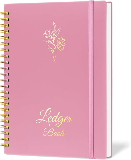 Blugool Pink Ledger Book - Track Expenses & Budget Efficiently!
