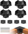 VEVOR Pergola Bracket Kit 6x6 in - Heavy Duty 3-Way Corner Brackets