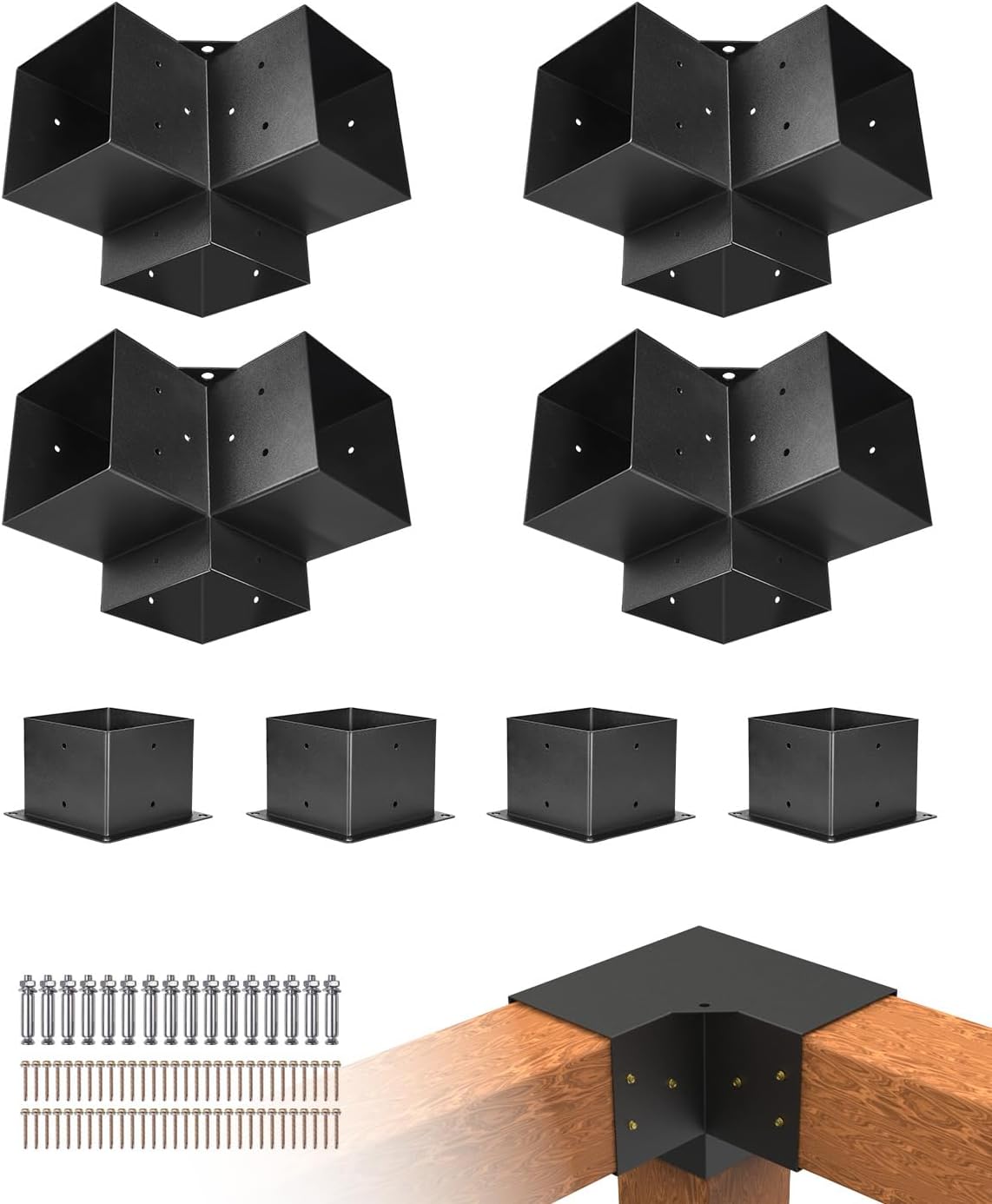 VEVOR 6x6 Inch Pergola Bracket Kit for Easy Installation