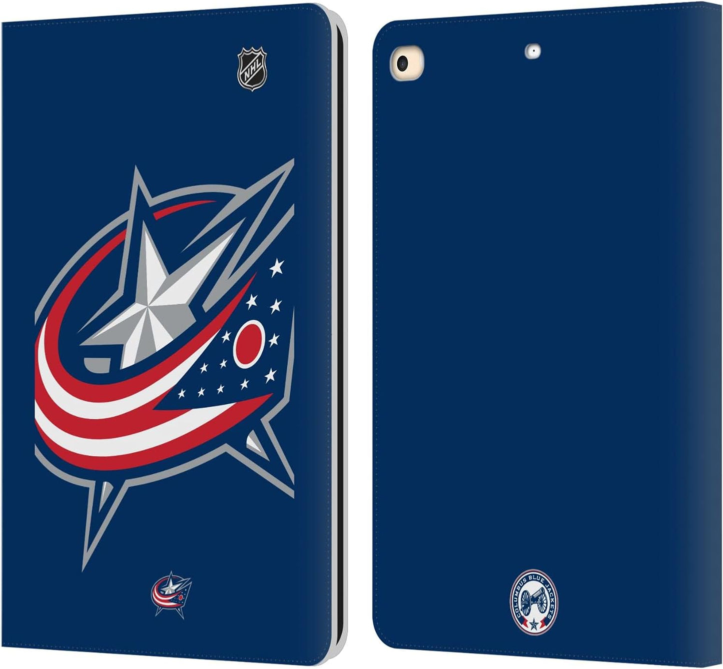 NHL Oversized Columbus Blue Jackets Leather Wallet Case for iPad