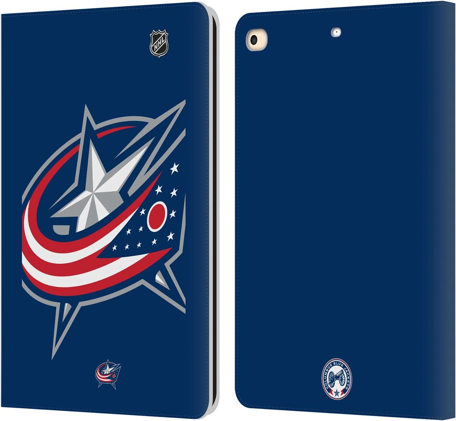 NHL Oversized Columbus Blue Jackets Leather Wallet Case for iPad