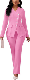 Mintsnow Pant Suits for Women: Dressy Blazer & Pants Set