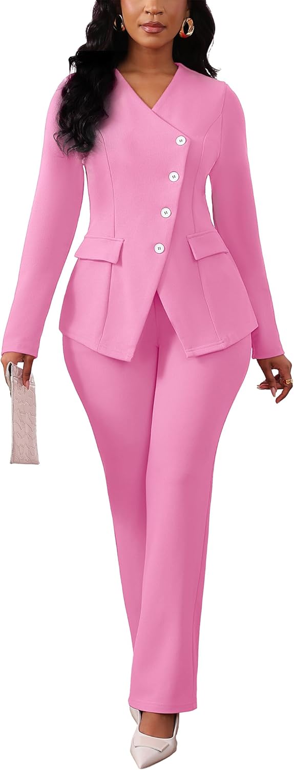 Mintsnow Pant Suits for Women: Dressy Blazer & Pants Set