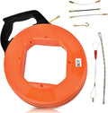 Electrical Fish Tape Fiberglass 100Ft x 4mm - Durable Wire Puller Kit