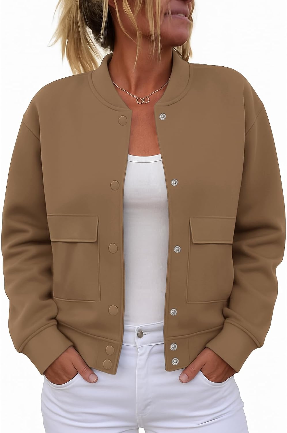 ETCYY NEW Womens Bomber Jackets Trendy Fall Winter Coats