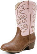 Cowgirl Boots for Girls Mid Calf Youth Girl Cowboy Western Boots long