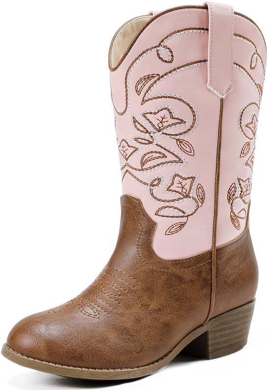 Cowgirl Boots for Girls Mid Calf Youth Cowboy Western Style
