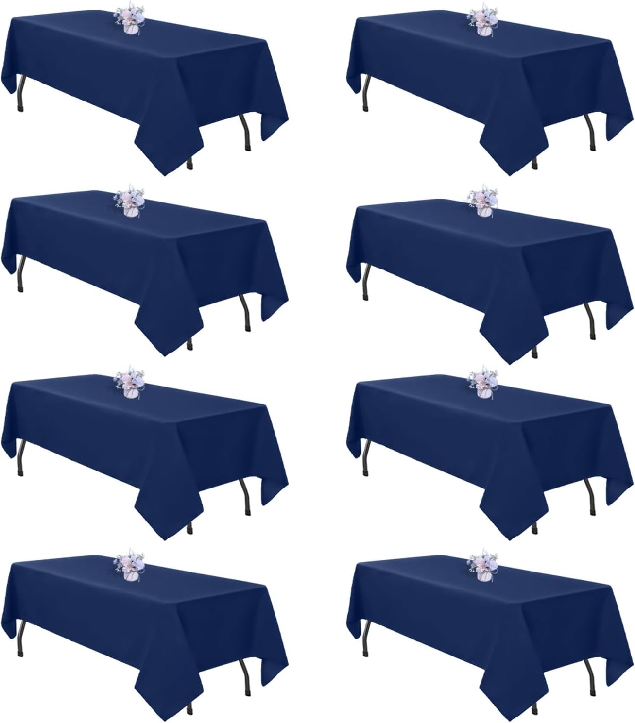 Navy Blue Table Cloths 60x126 Inch for Elegant Dining Events