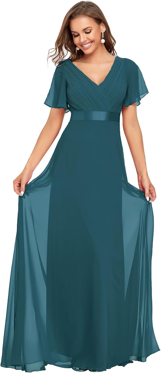 Elegant Floor Length Chiffon Bridesmaid Dress for All Occasions