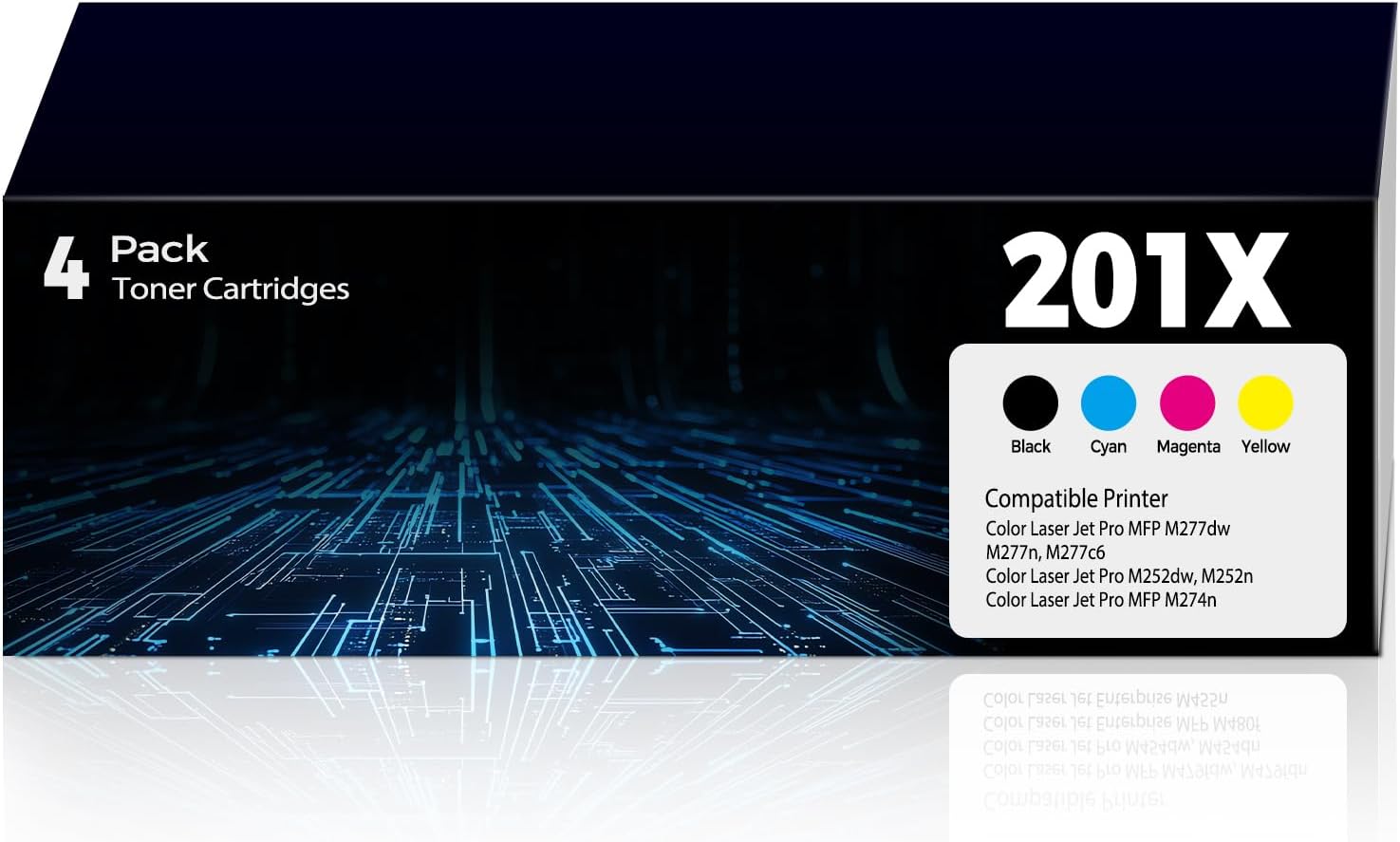 201X Toner Cartridges Replacement for HP Color Laser Jet Pro