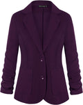 Womens 3/4 Sleeve Casual Work Blazer - Slim Fit Professional