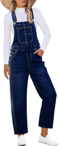 Barrel Leg Overalls for Women Baggy Jean Jumpsuit - Comfortable Fit