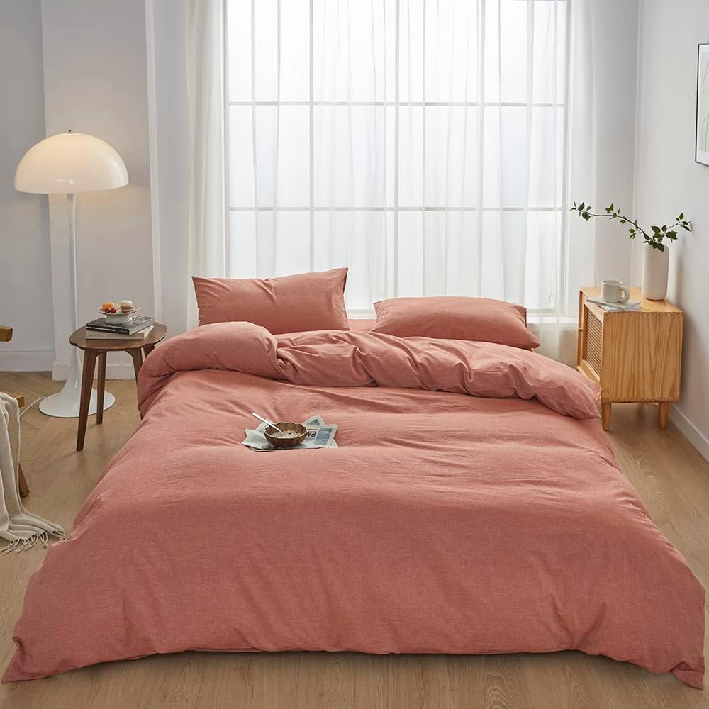 FACE TWO FACE King Size Duvet Cover Set in Caramel Color