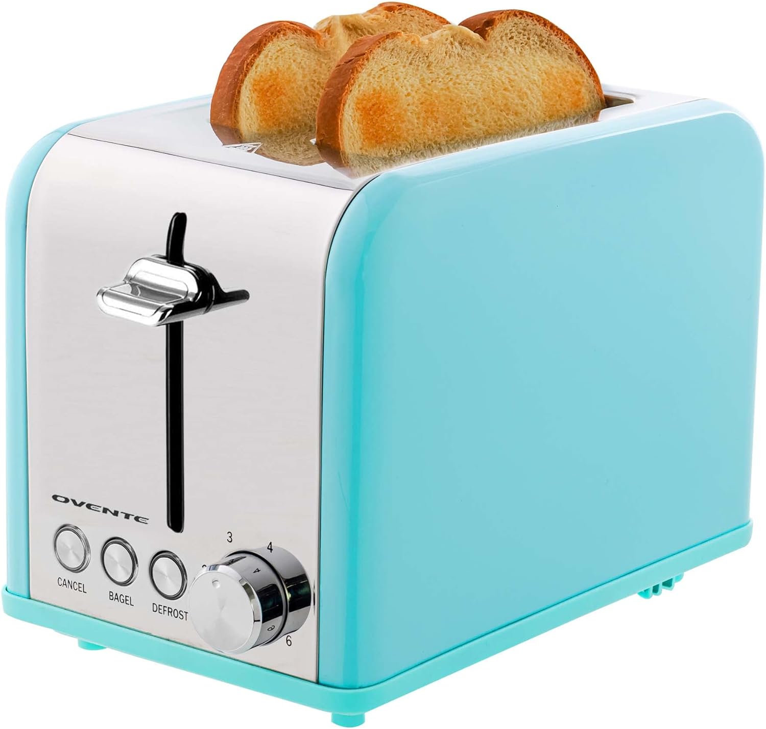 OVENTE Electric 2 Slice Toaster with 6-Shade Browning Selector