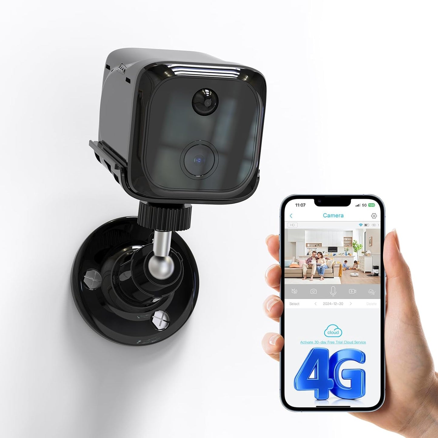 No WiFi Security Camera with 4G LTE for Indoor Surveillance