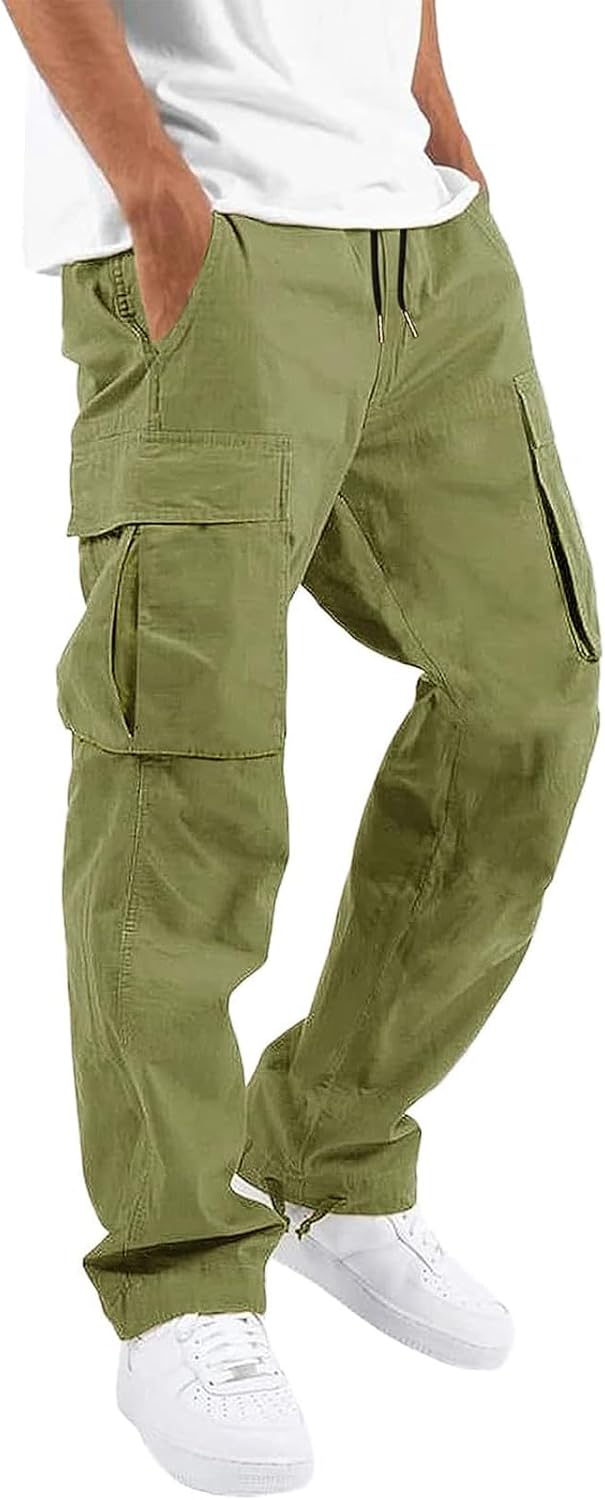HUNGSON Mens Cargo Pants for Casual Hiking and Daily Wear