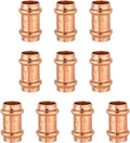 EFIELD 3/4 in x 3/4 in Copper Press Fit Coupling Fittings - Pack of 10