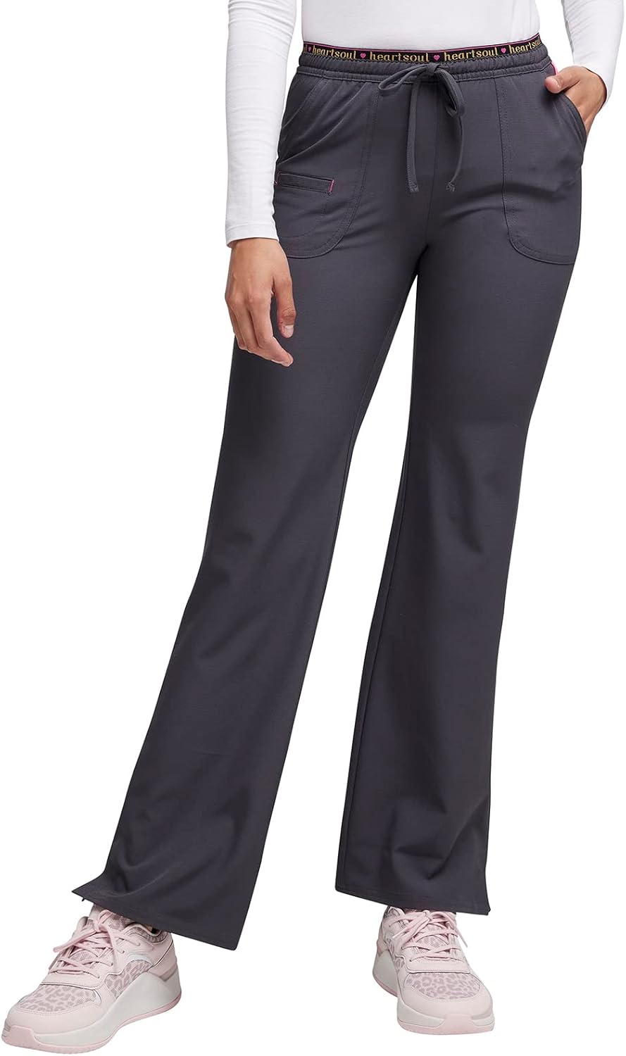 Heartsoul Drawstring Scrub Pants for Women with Flare Leg Design