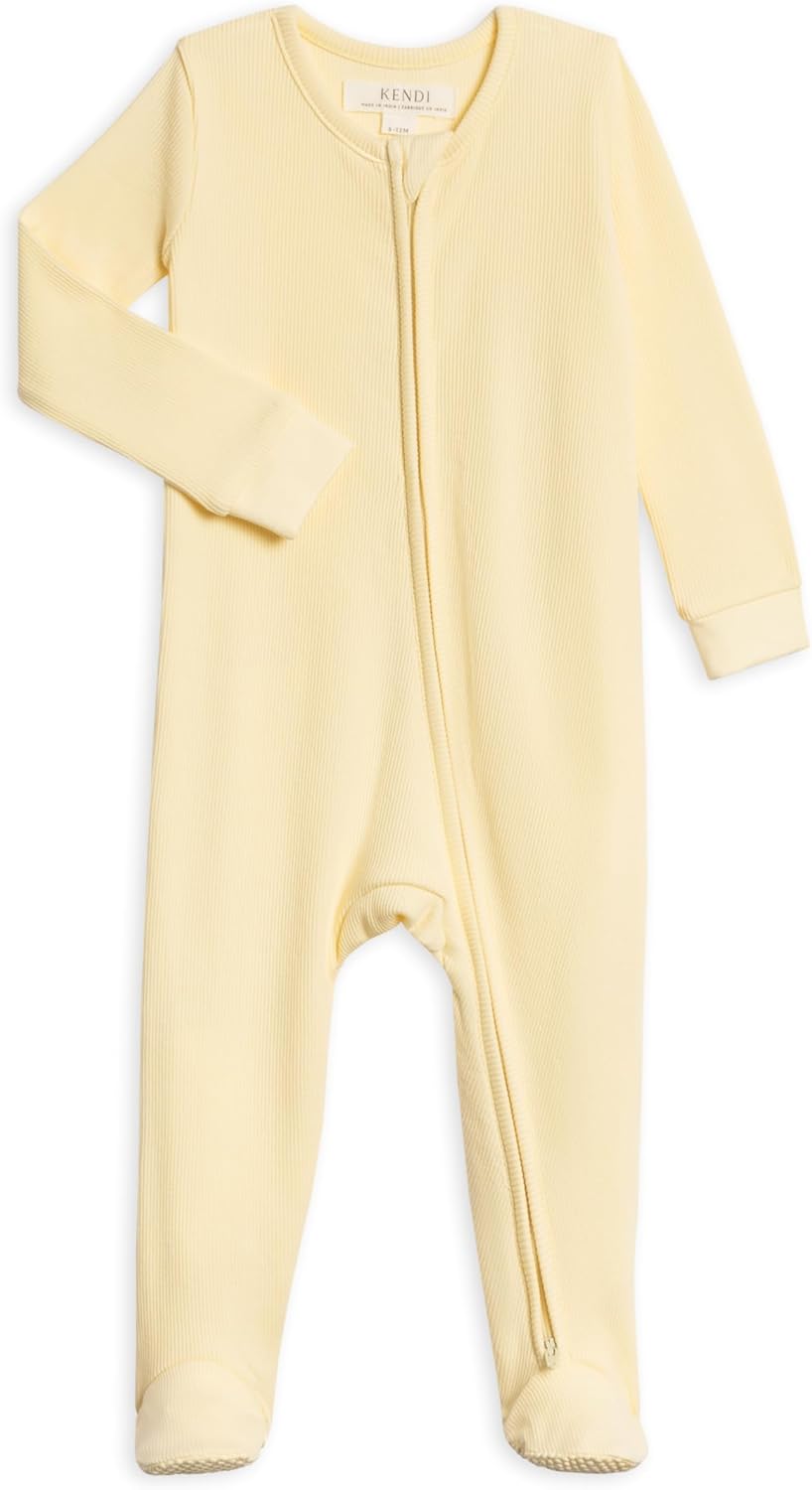 Colored Organics Baby Zip-Up Footed Sleeper for Newborns