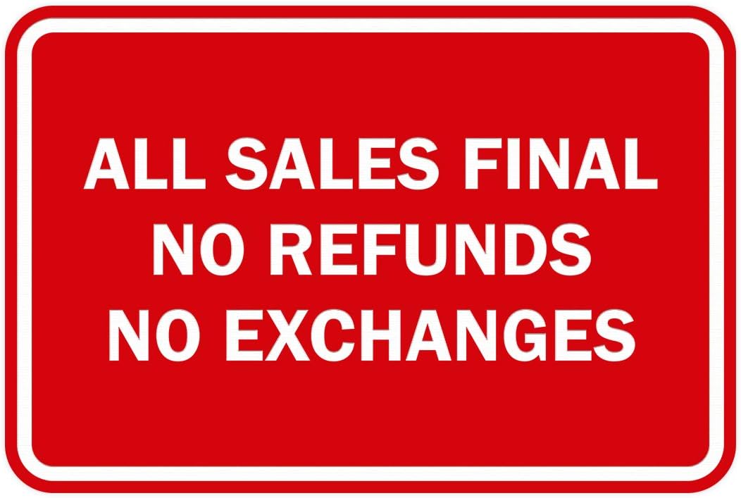 Classic Framed All Sales Final Sign Small 10 Pack for Business