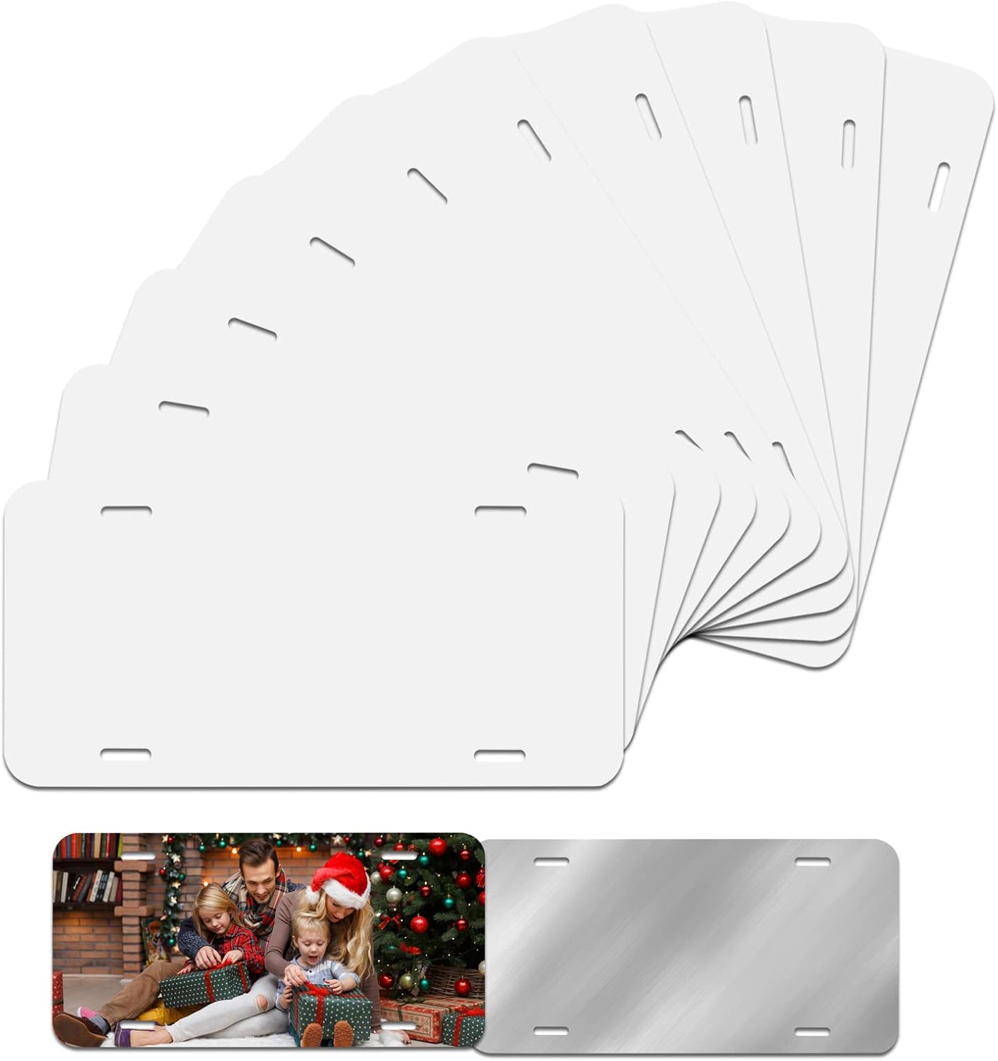 10 Pack Sublimation License Plate Blanks for Custom Designs