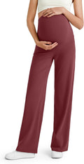 Maternity Wide Leg Yoga Pants Over-The-Belly - BareFeel Stretch