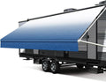 Sapphire Blue Fade RV Awning Fabric Replacement - 18.5oz Vinyl