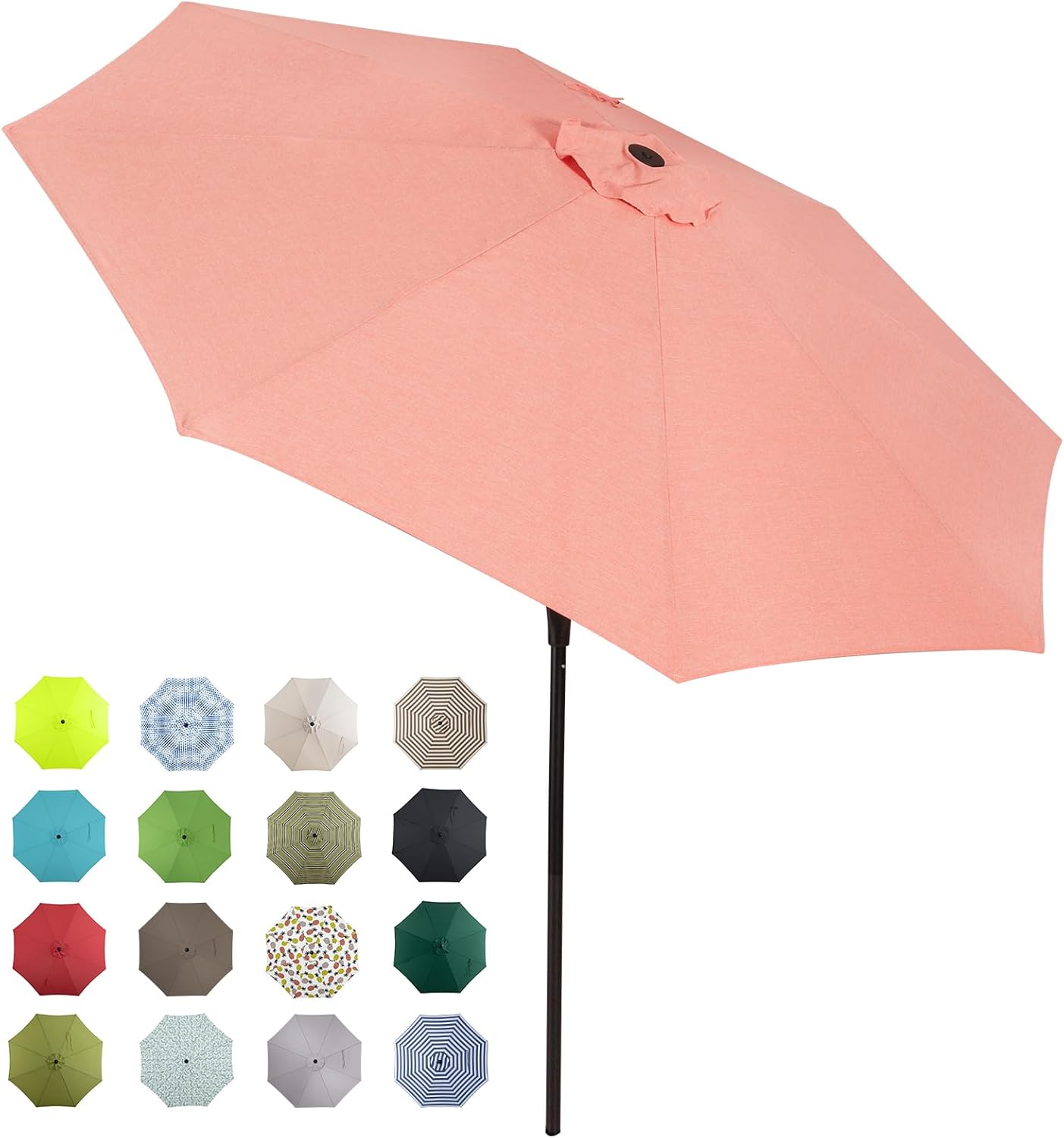 Tempera Patio Market Outdoor Table Umbrella with Auto Tilt