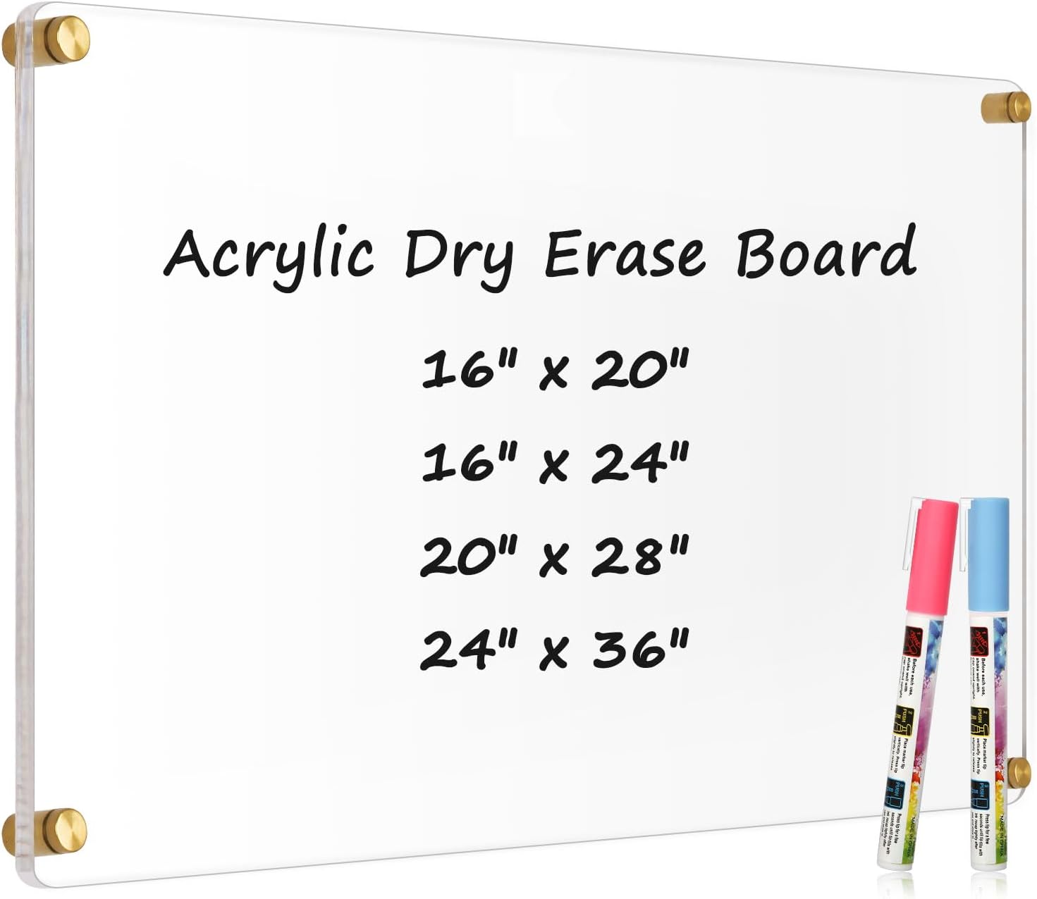 Large Clear Acrylic Dry Erase Board for Home and Office Use