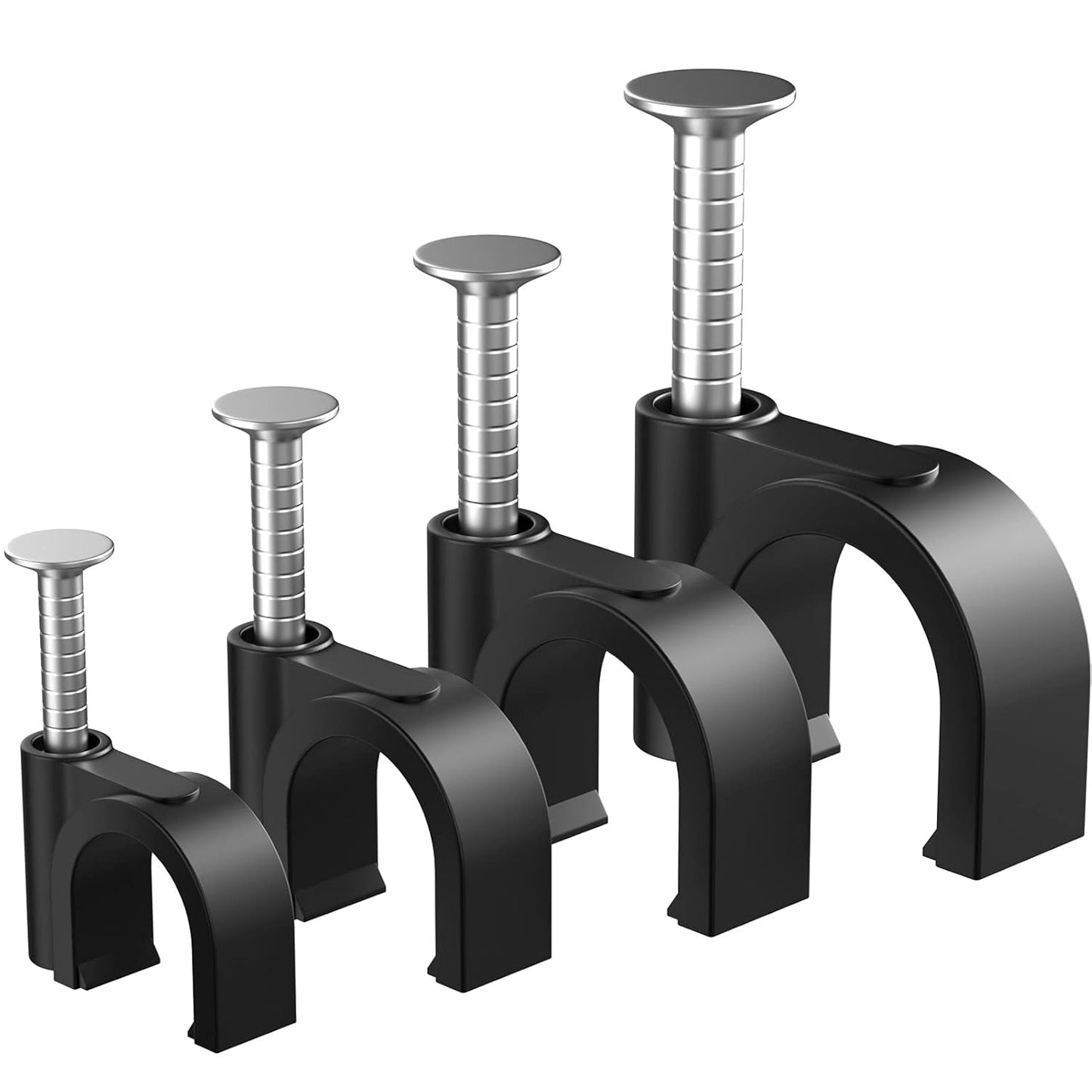 400 Black Cable Clips for Easy Cable Management