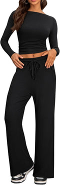 Comfortable Women's Lounge Set: Fashionable 2 Piece Design for Home