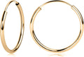 Olivia's Collection 14K Gold Lightweight Endless Hoop Earrings