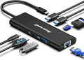 Hiearcool USB C Hub - 8-in-1 USB-C Dock with 4K@60Hz HDMI