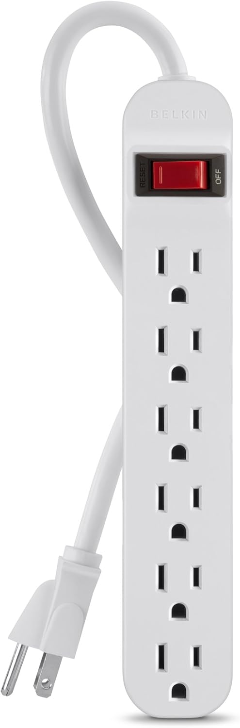 Belkin 6-Outlet Power Strip: 3ft Cord for Easy Access