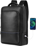 Full Grain Genuine Leather Backpack for Men 15.6 in Laptop - Business