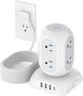 Surge Protector Power Strip Tower with USB C - Space Saving 12-in-1
