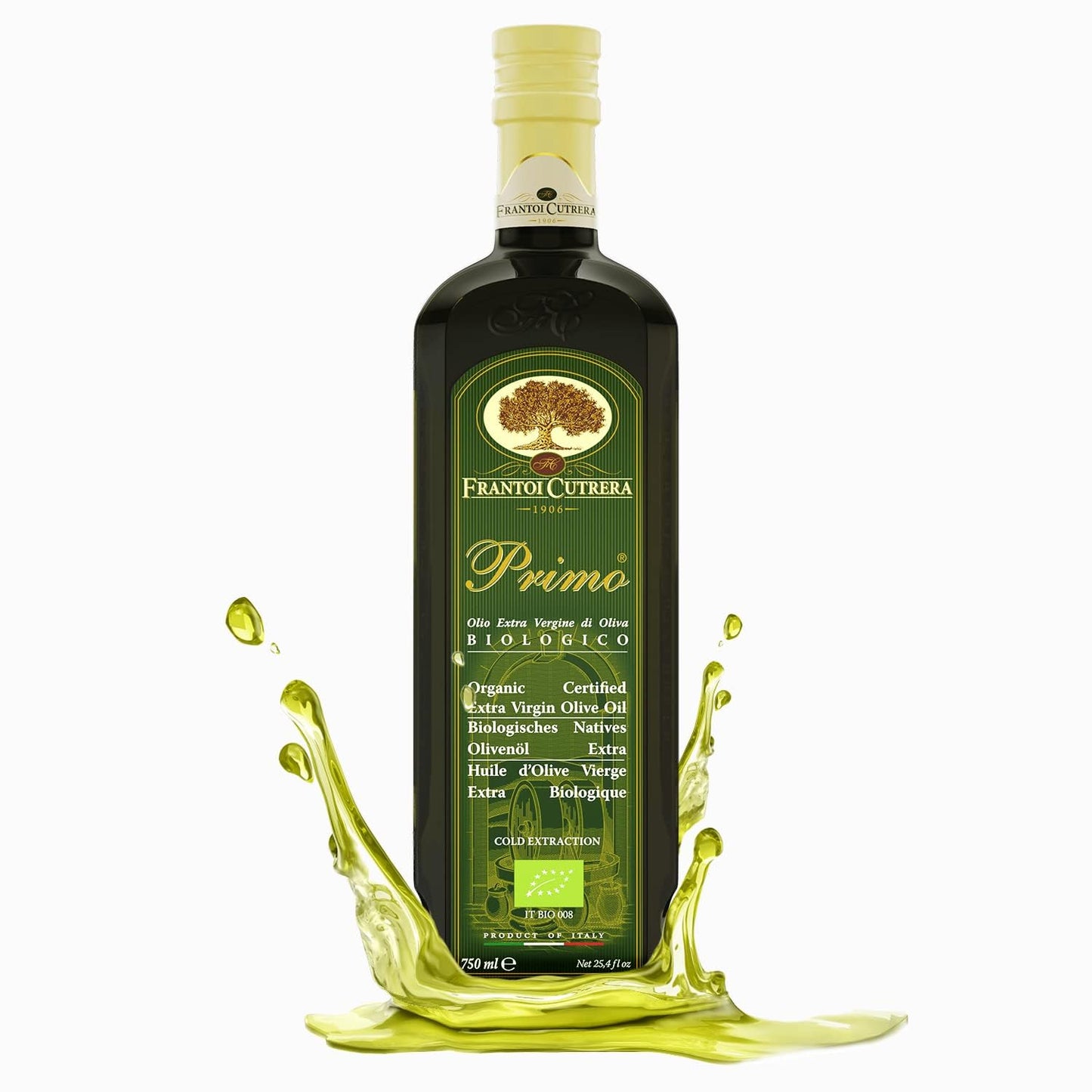 Primo Cold Extracted Organic Extra Virgin Olive Oil from Italy