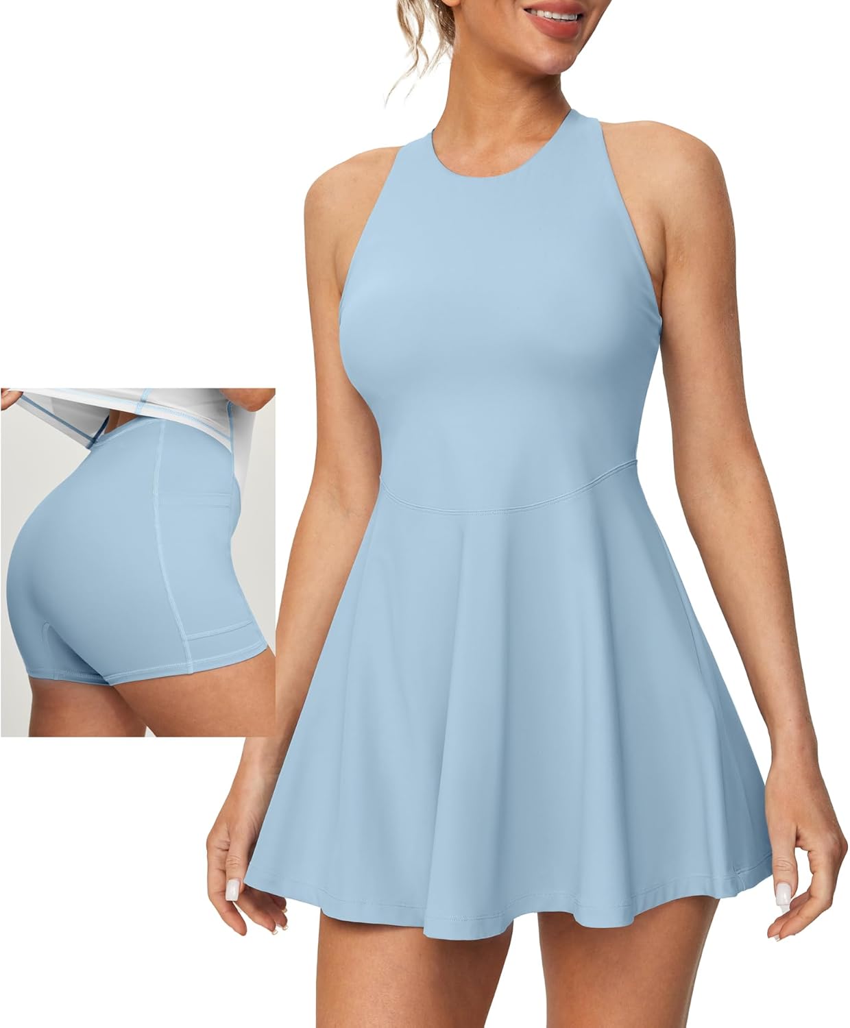 Heathyoga Womens Tennis Dress with Shorts for Summer Fun