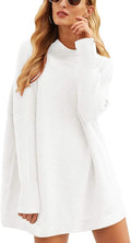 Calbetty Turtleneck Batwing Sleeve Chunky Knit Pullover - Oversized