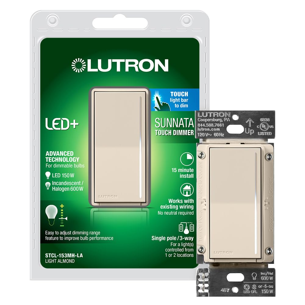 Lutron Sunnata Touch Dimmer Switch for LED and Incandescent Bulbs