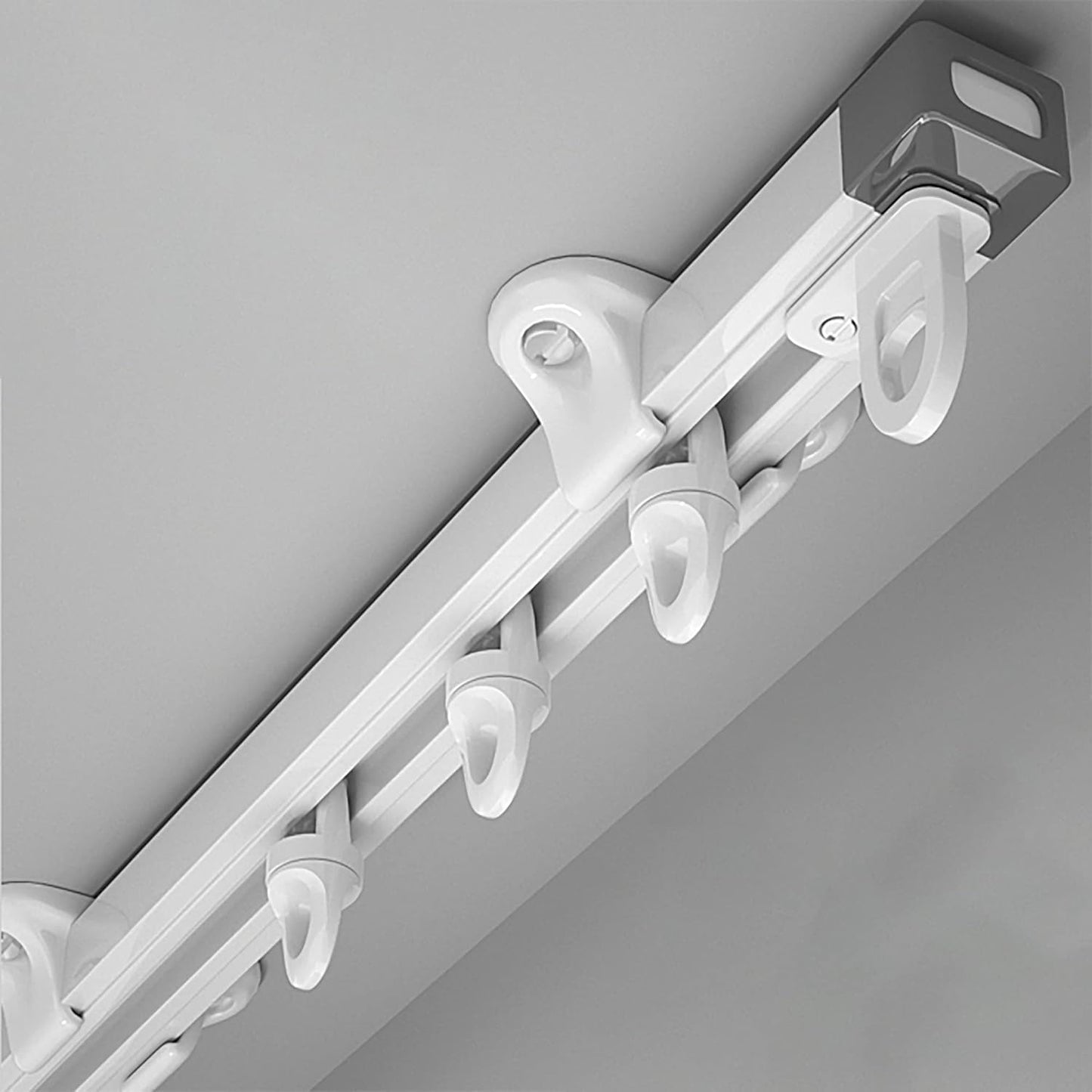 Adjustable Telescopic Curtain Track Set - Room Divider Solution